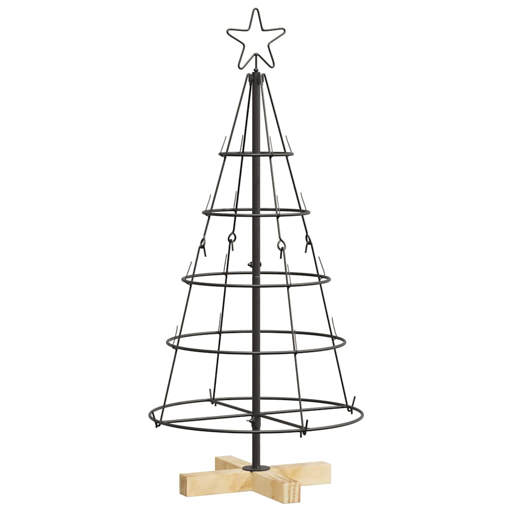 Kalėdų Kūgio Medis EVERGREEN PINE, stovu Juoda 90 cm. Plienas