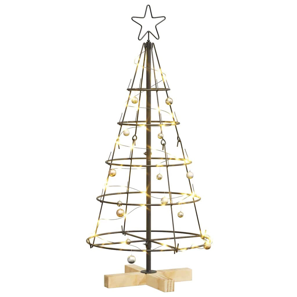 Kalėdų Kūgio Medis EVERGREEN PINE, stovu Juoda 90 cm. Plienas