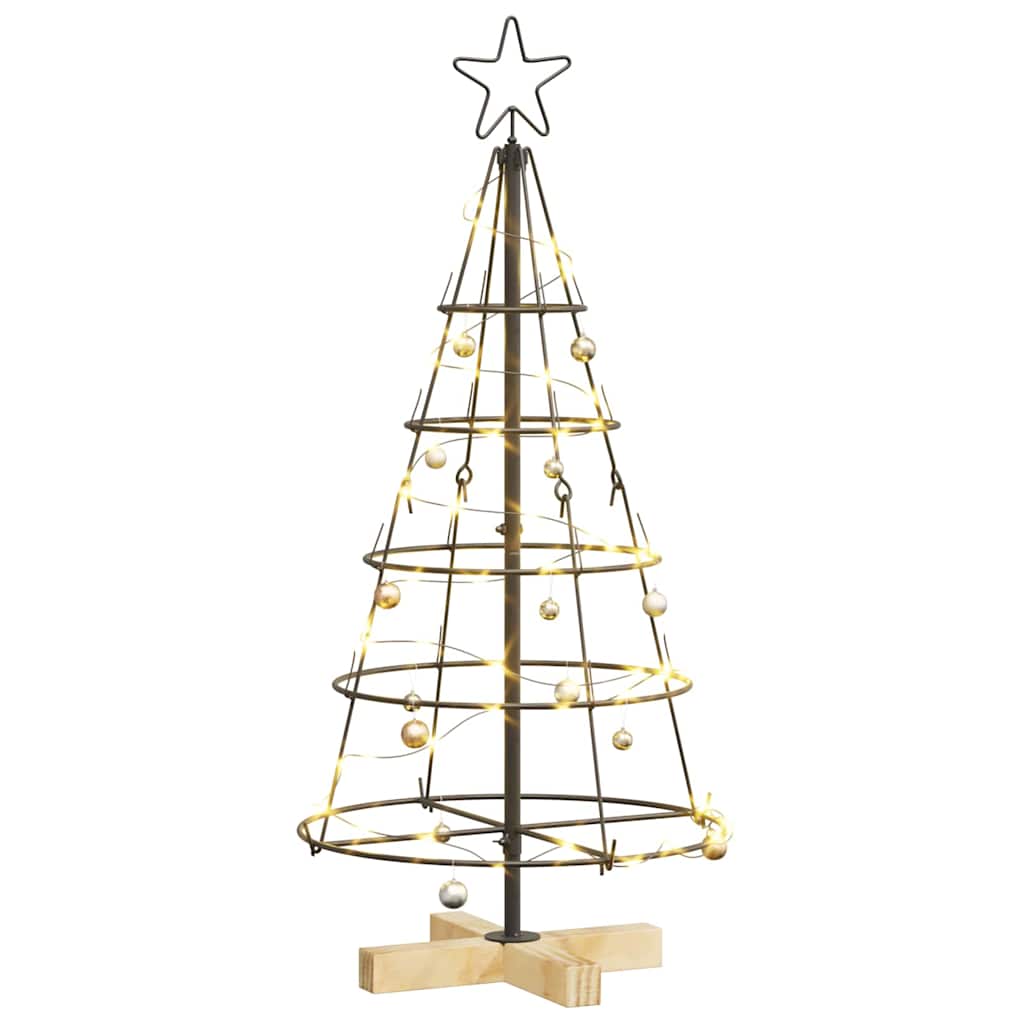 Kalėdų Kūgio Medis EVERGREEN PINE, stovu Juoda 90 cm. Plienas