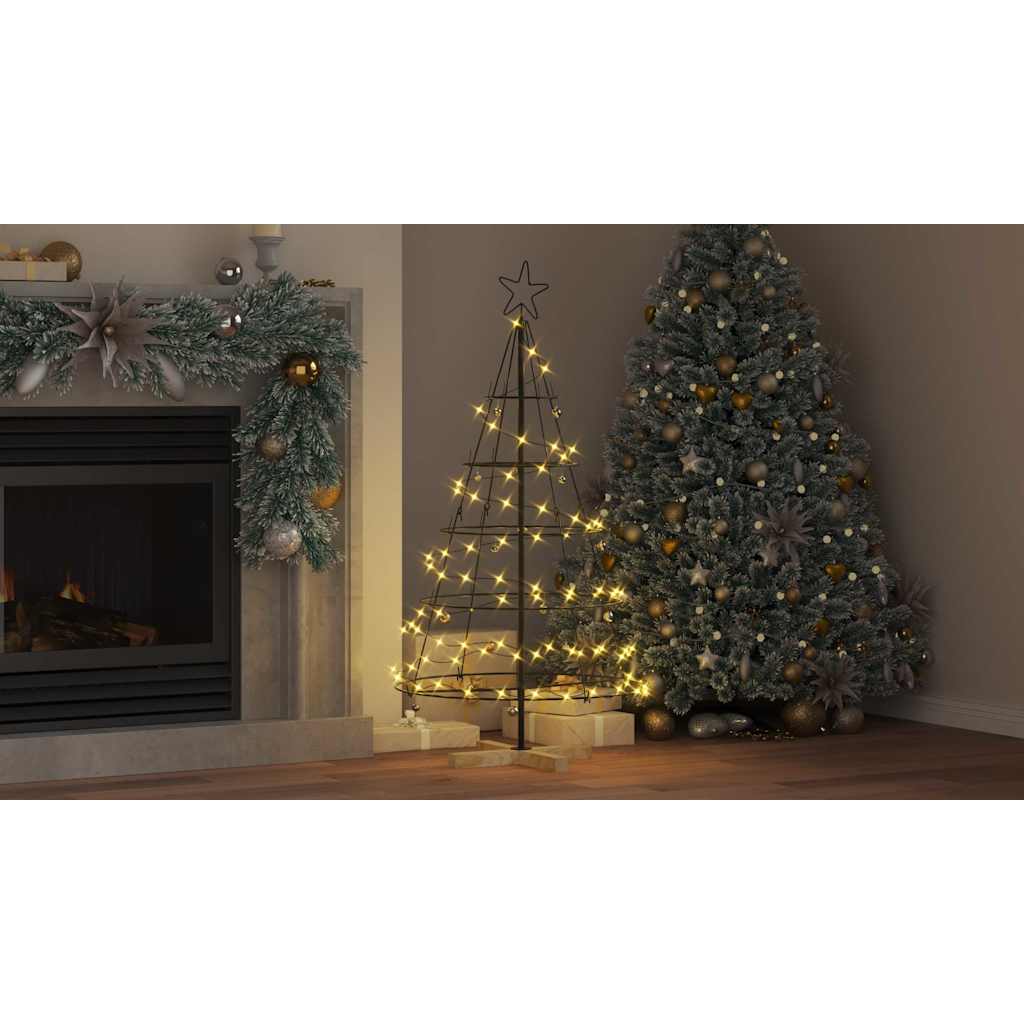 Kalėdų Kūgio Medis EVERGREEN PINE, stovu Juoda 125 cm. Plienas