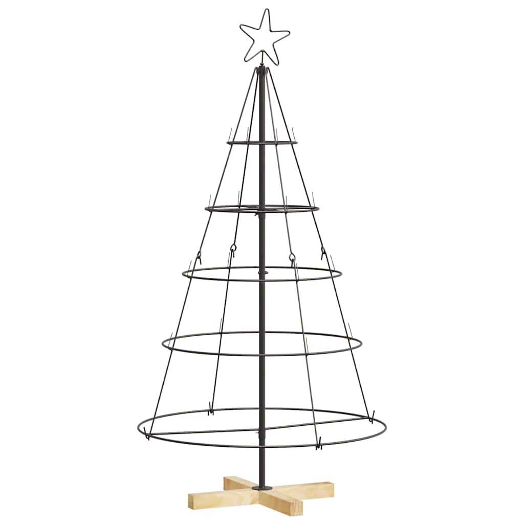 Kalėdų Kūgio Medis EVERGREEN PINE, stovu Juoda 125 cm. Plienas