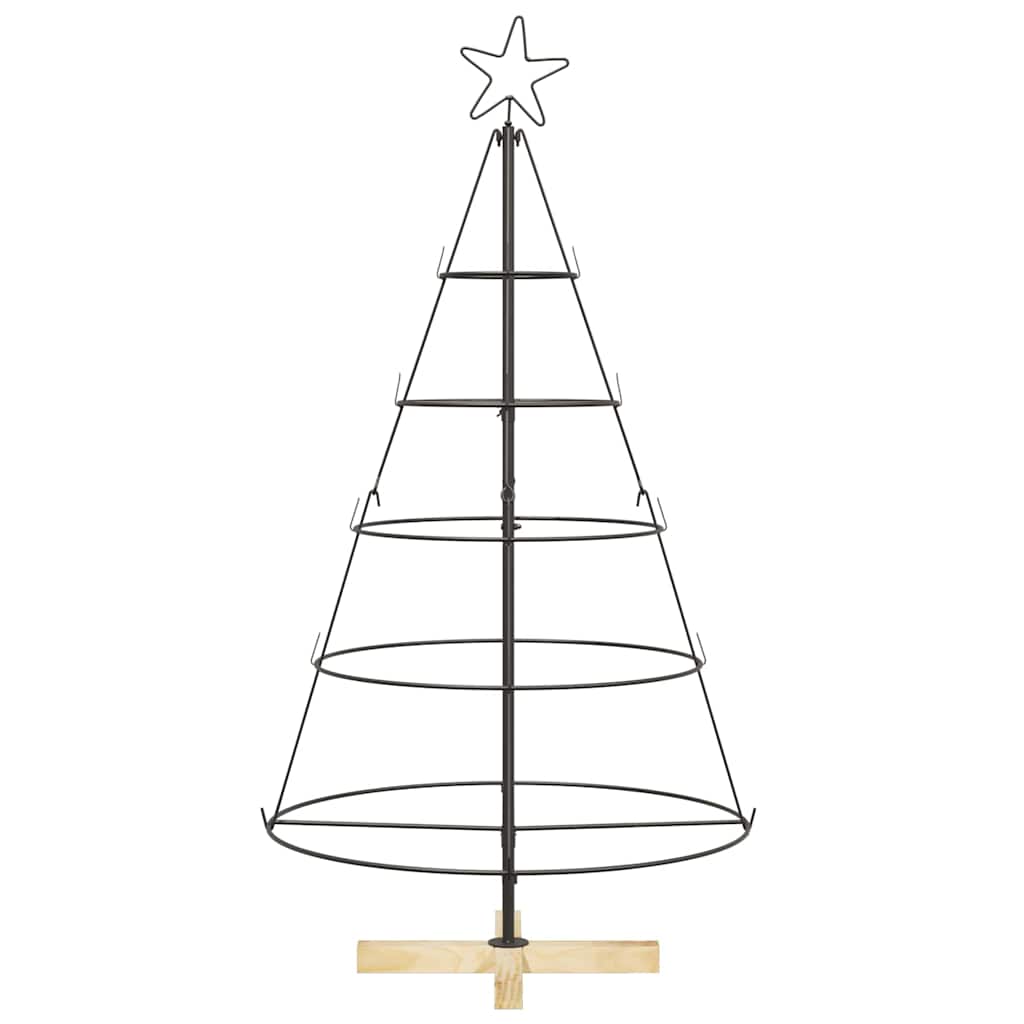 Kalėdų Kūgio Medis EVERGREEN PINE, stovu Juoda 125 cm. Plienas