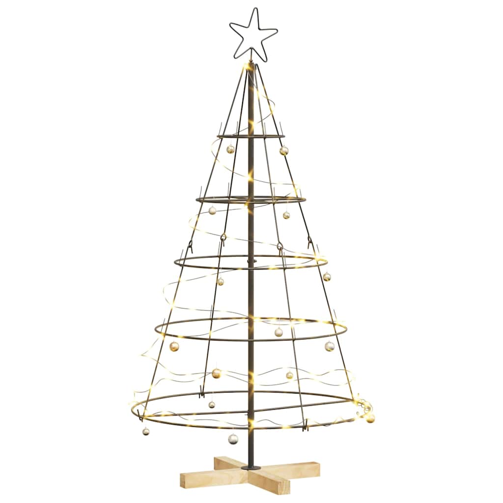 Kalėdų Kūgio Medis EVERGREEN PINE, stovu Juoda 125 cm. Plienas