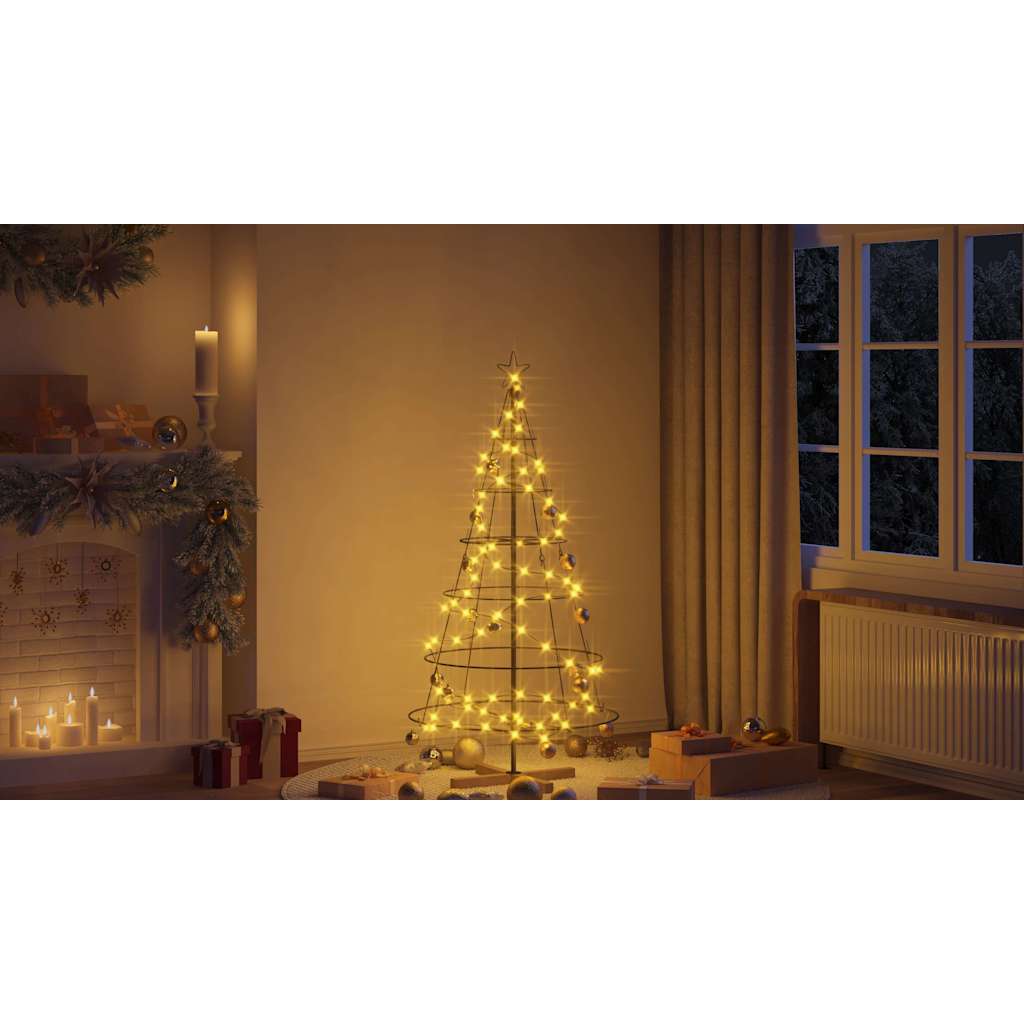 Kalėdų Kūgio Medis EVERGREEN PINE, stovu Juoda 150 cm. Plienas