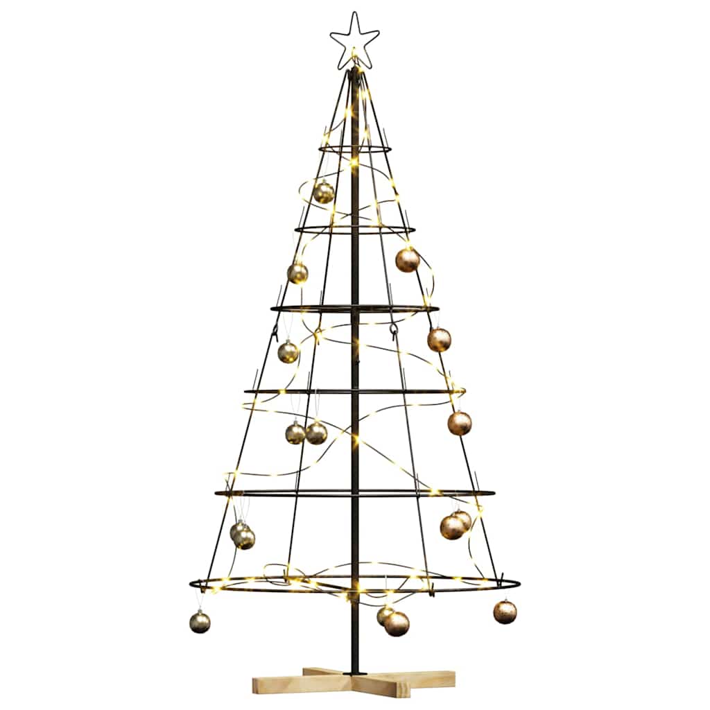 Kalėdų Kūgio Medis EVERGREEN PINE, stovu Juoda 150 cm. Plienas