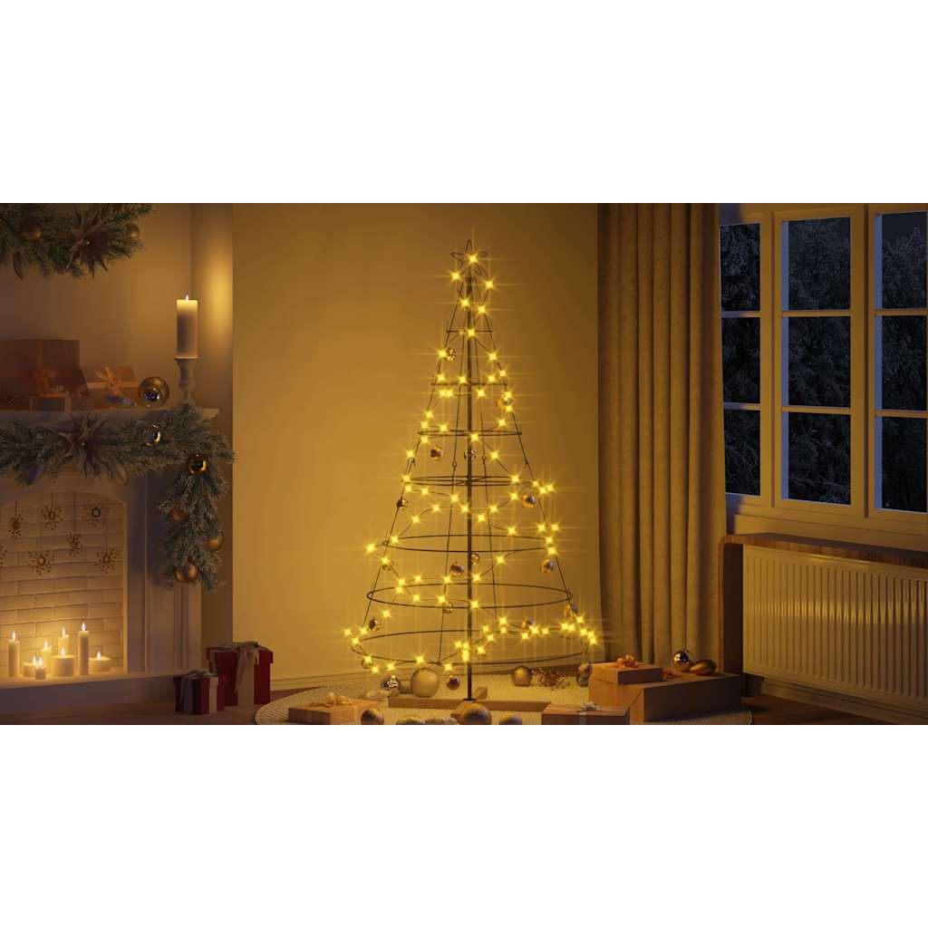 Kalėdų Kūgio Medis s stovu Juoda 180,5 cm Plienas