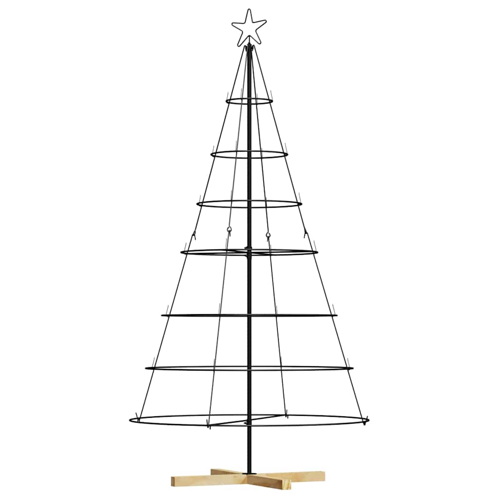 Kalėdų Kūgio Medis s stovu Juoda 180,5 cm Plienas