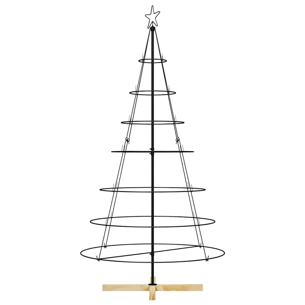 Kalėdų Kūgio Medis s stovu Juoda 180,5 cm Plienas