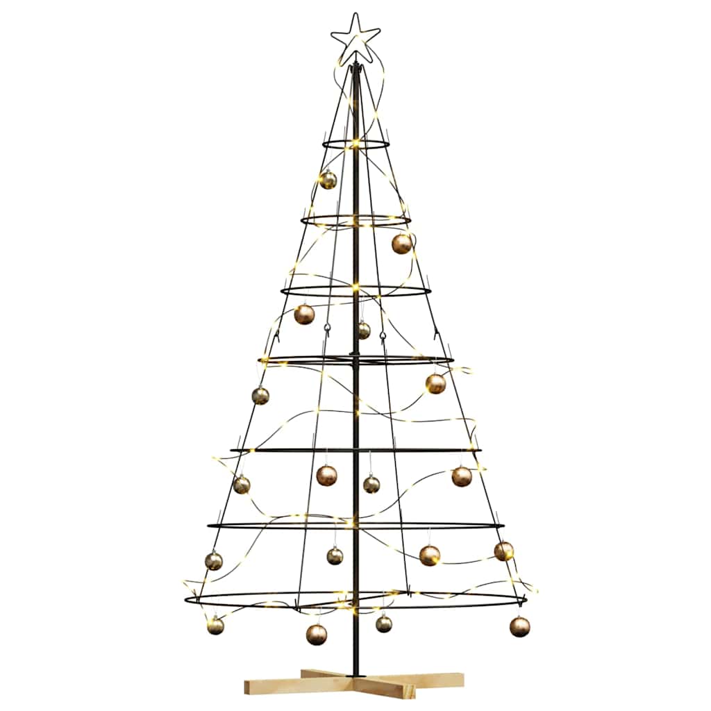 Kalėdų Kūgio Medis s stovu Juoda 180,5 cm Plienas