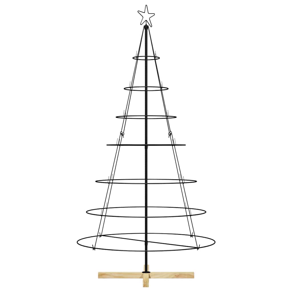 Kalėdų Kūgio Medis s stovu Juoda 180,5 cm Plienas