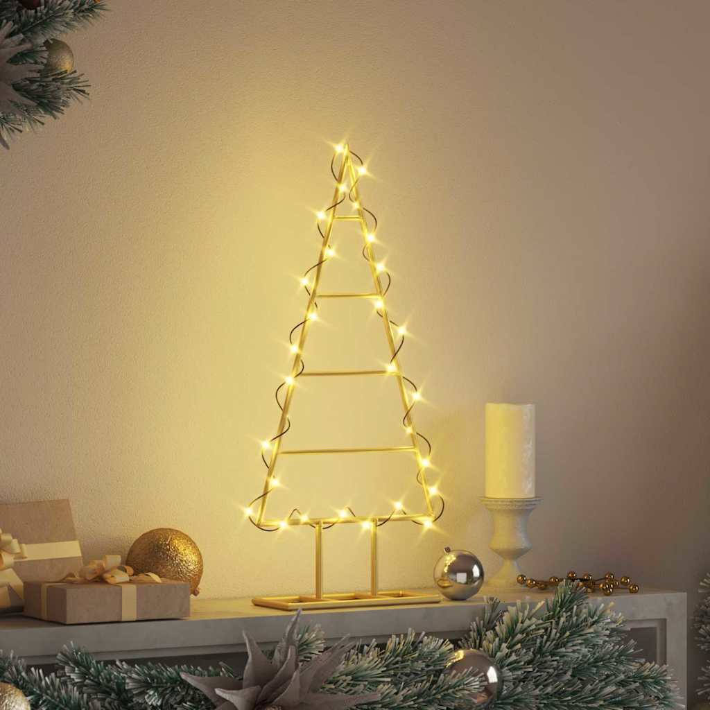 Metalinis Kalėdų medis s stovu Auksinė 60 cm
