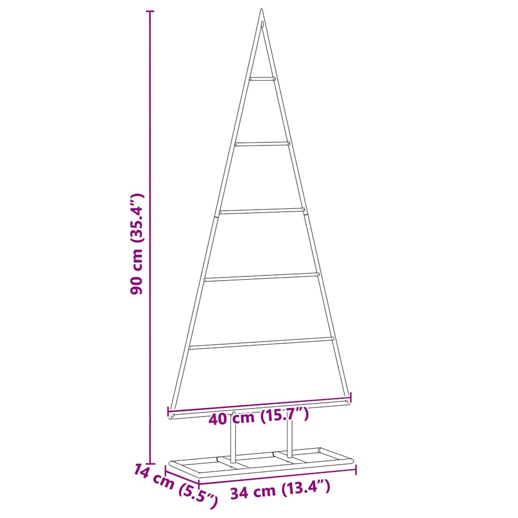 Metalinis Kalėdų medis s stovu Auksinė 90 cm