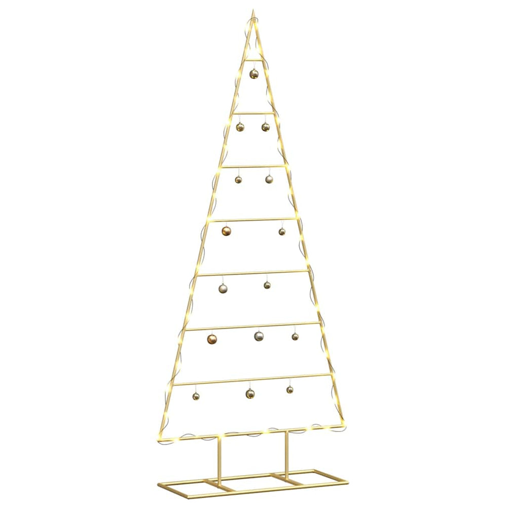 Metal Christmas tree HOLLOW MOON, stand Gold 125 cm.