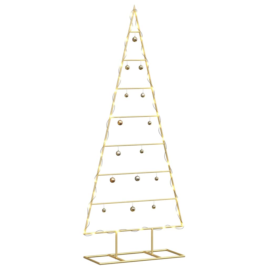 Metal Christmas tree HOLLOW MOON, stand Gold 125 cm.