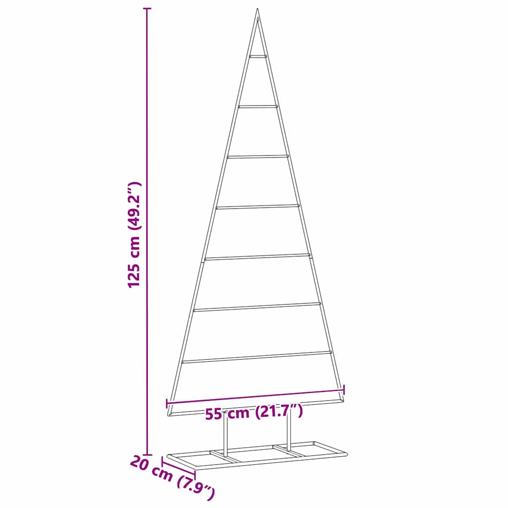 Metal Christmas tree HOLLOW MOON, stand Gold 125 cm.