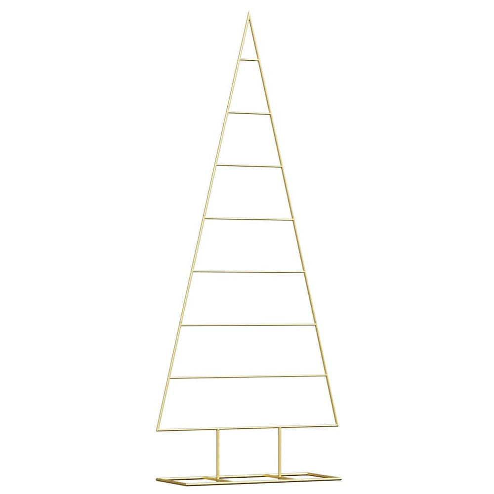 Metal Christmas tree HOLLOW MOON, with stand, Gold 150 cm.