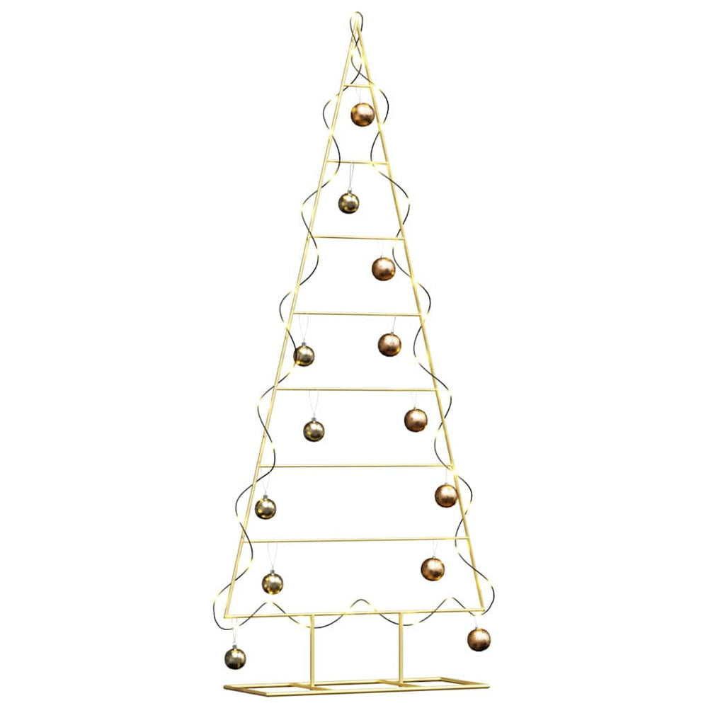 Metal Christmas tree HOLLOW MOON, with stand, Gold 150 cm.
