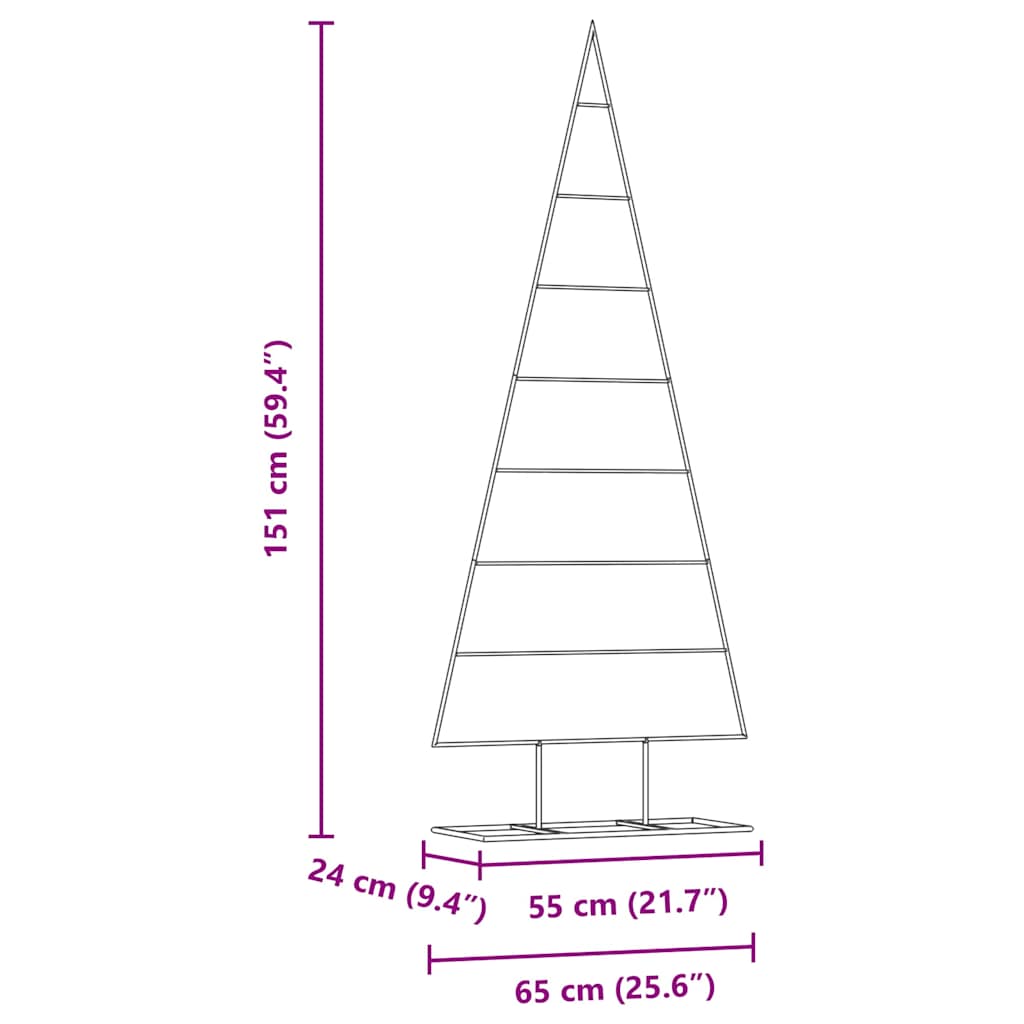 Metalinis Kalėdų medis HOLLOW MOON, stovu Auksinė 150 cm.