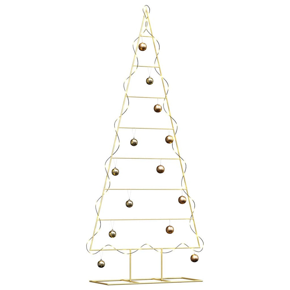 Metal Christmas Tree HOLLOW MOON, stand Gold 180 cm.