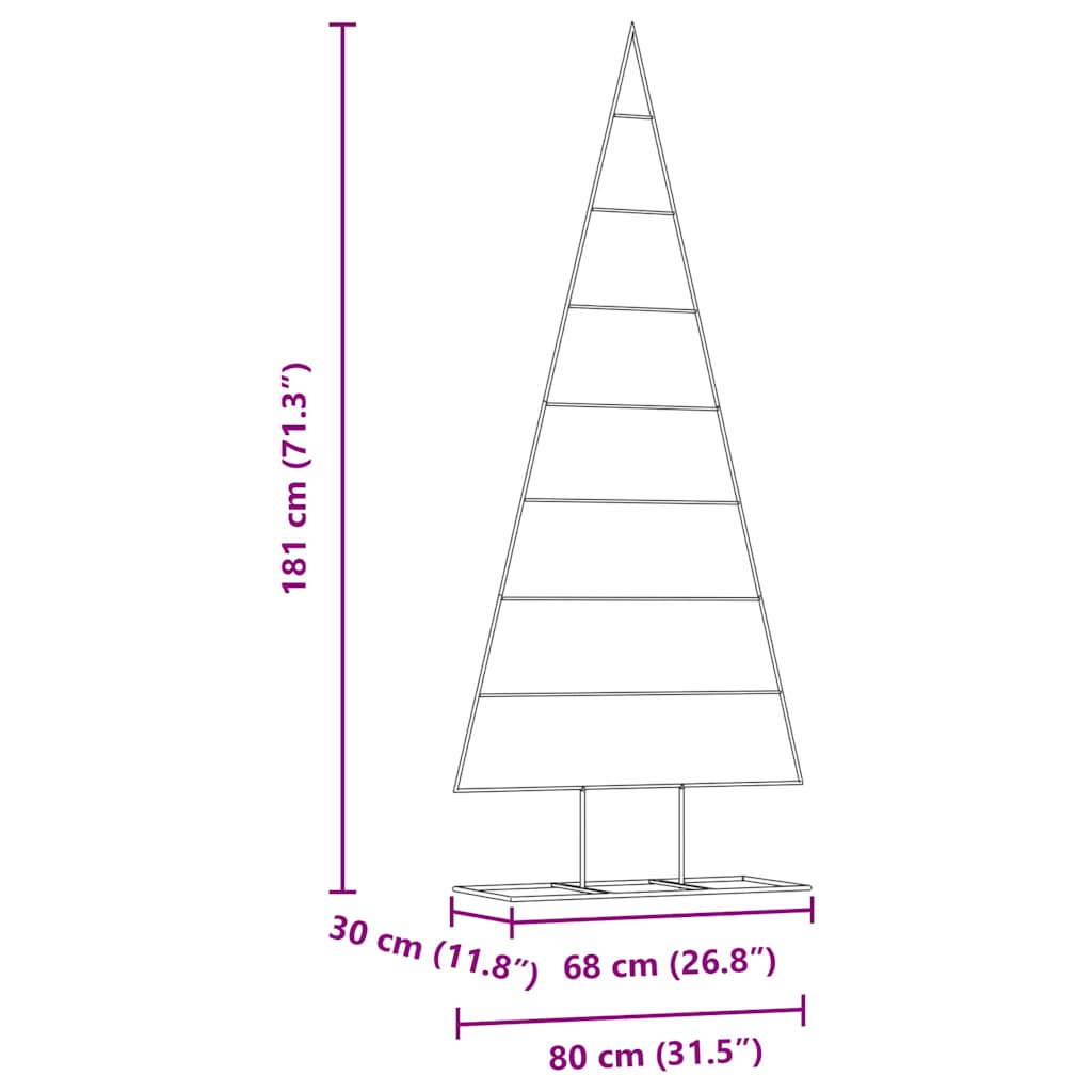 Metal Christmas Tree HOLLOW MOON, stand Gold 180 cm.