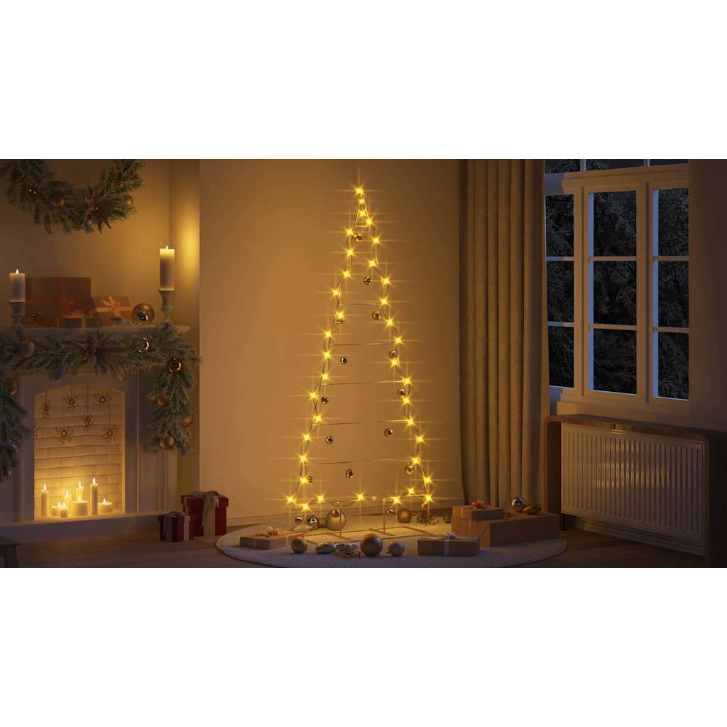 Metallic Christmas tree HOLLOW MOON, with stand, Gold, 210 cm.