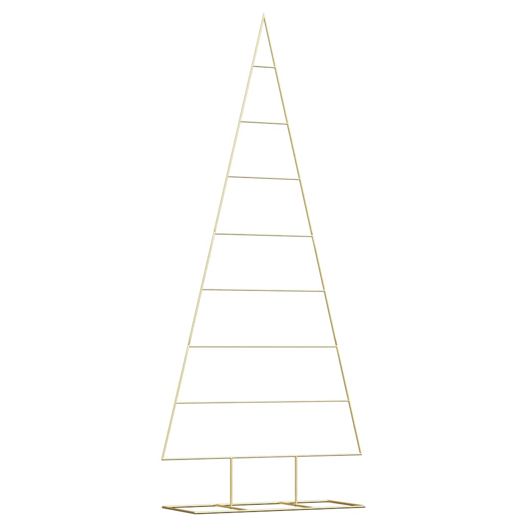 Metallic Christmas tree HOLLOW MOON, with stand, Gold, 210 cm.