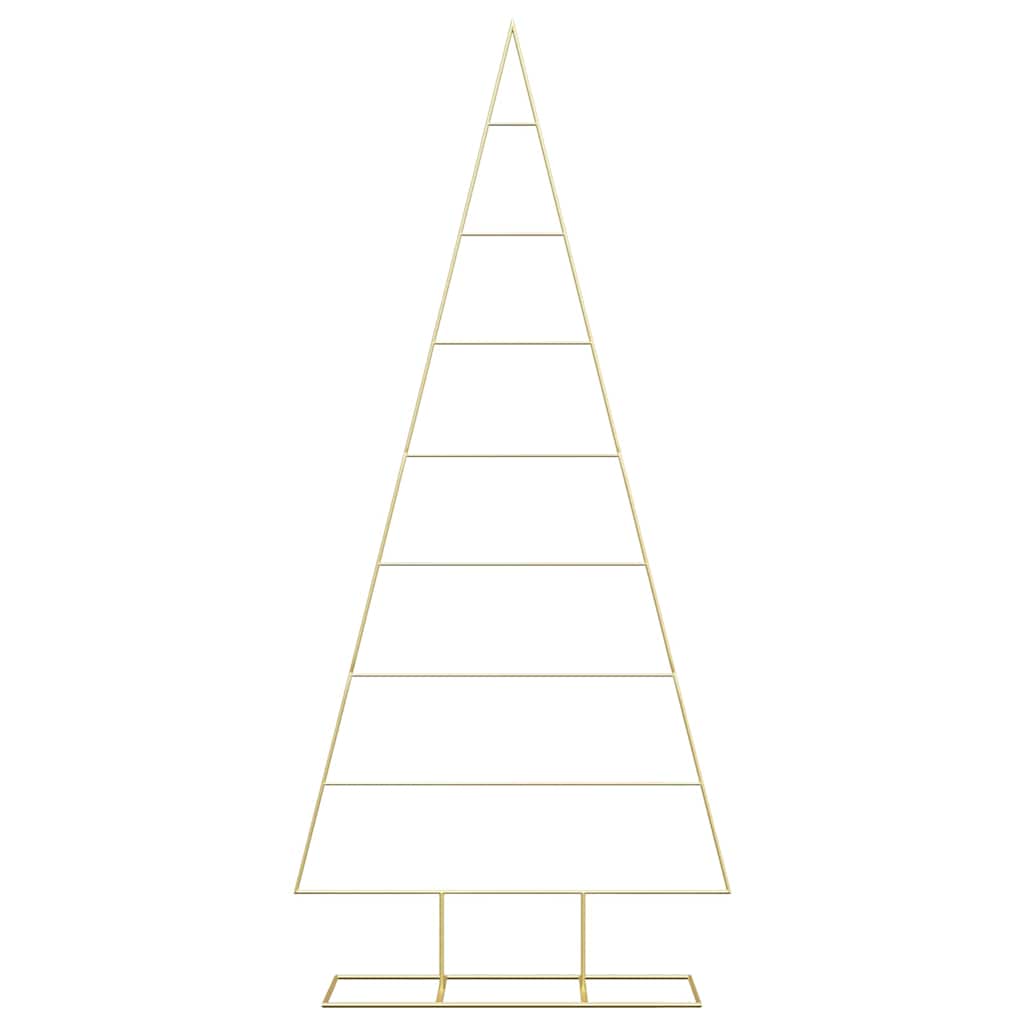 Metallic Christmas tree HOLLOW MOON, with stand, Gold, 210 cm.