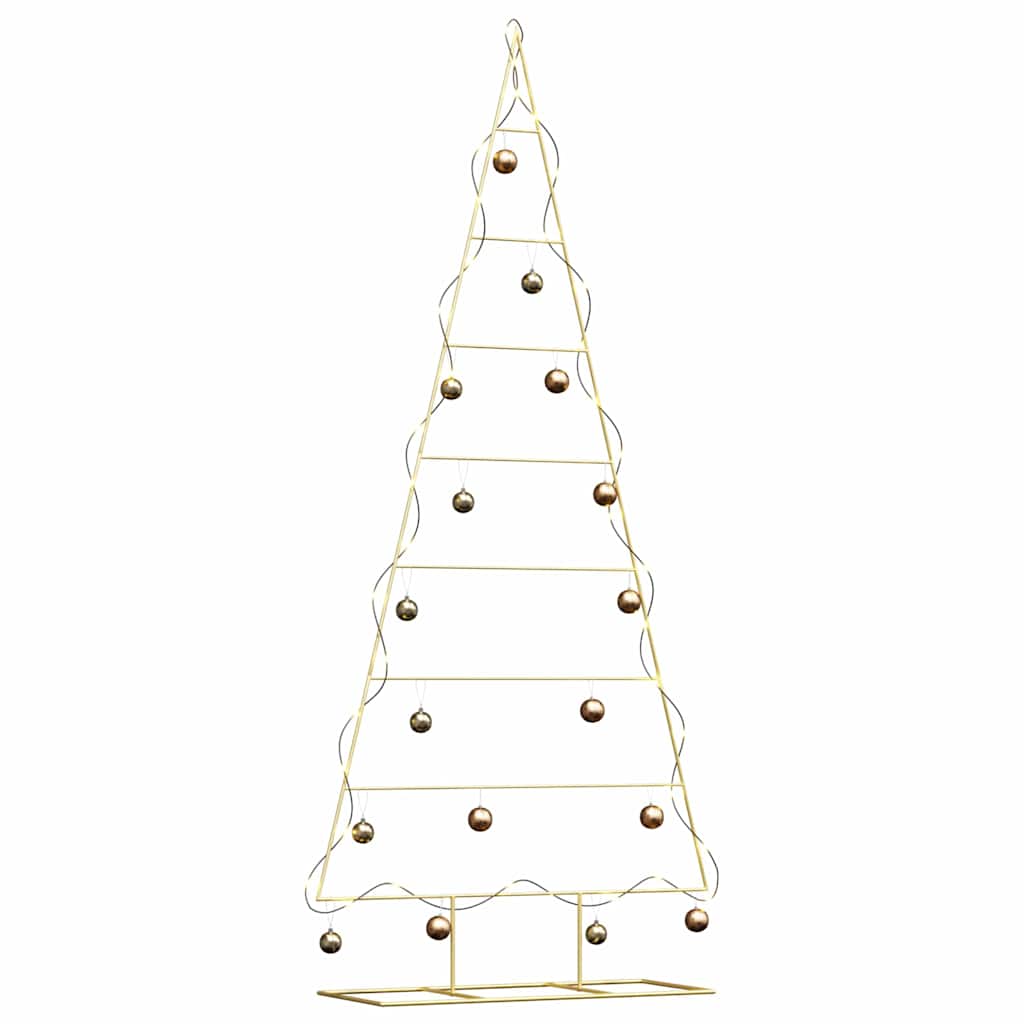 Metallic Christmas tree HOLLOW MOON, with stand, Gold, 210 cm.