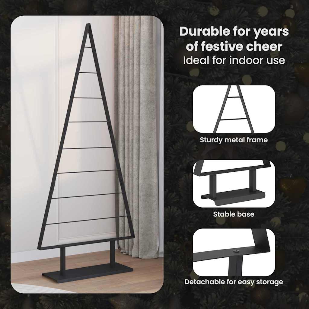 Metalinis Kalėdų medis s stovu Juoda 180 cm Plienas