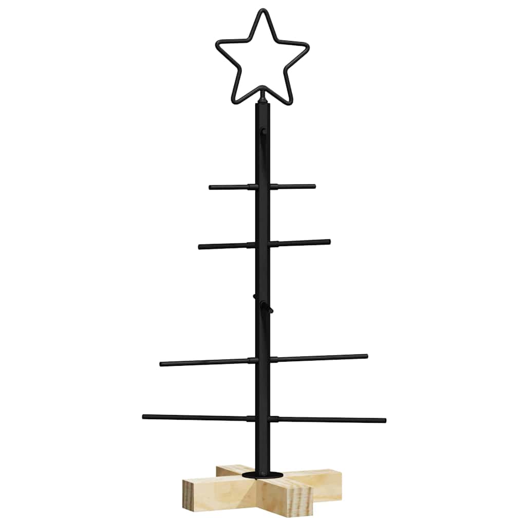 Metal Christmas tree with stand Black 59.5 cm