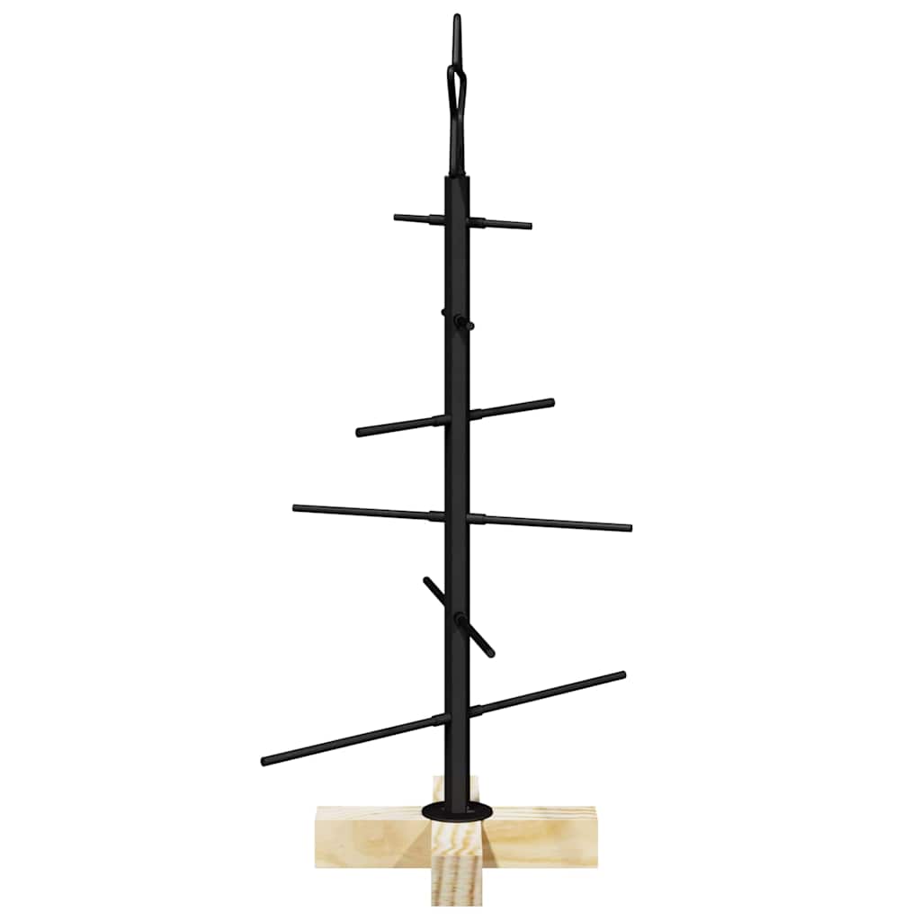 Metal Christmas tree with stand Black 59.5 cm