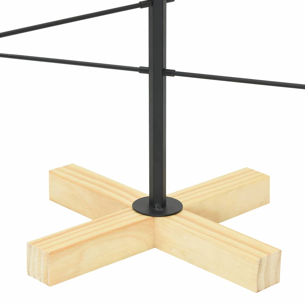 Metalinis Kalėdų medis HOLLOW MOON, stovu Juoda 90 cm.