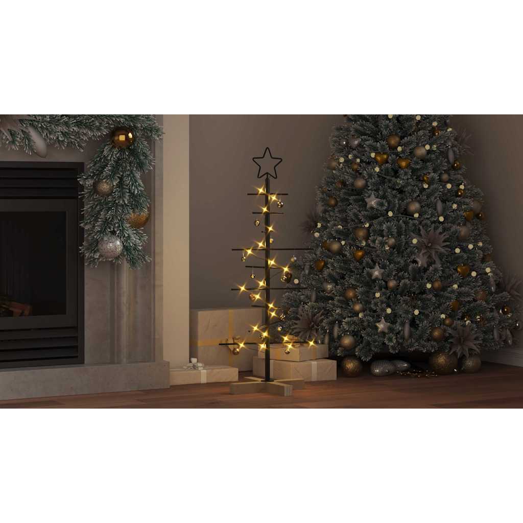 Metalinis Kalėdų medis s stovu Juoda 89 cm
