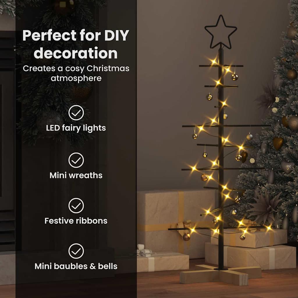 Metalinis Kalėdų medis s stovu Juoda 89 cm