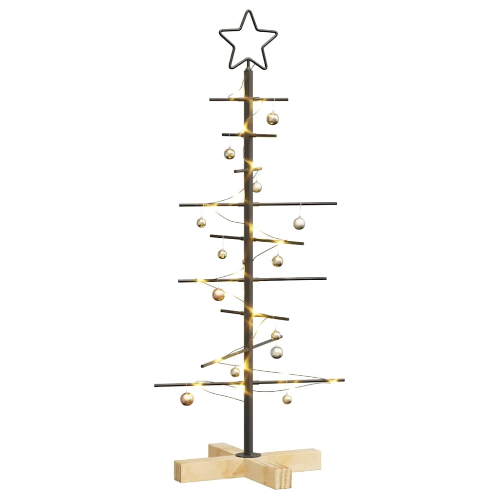 Metalinis Kalėdų medis s stovu Juoda 89 cm