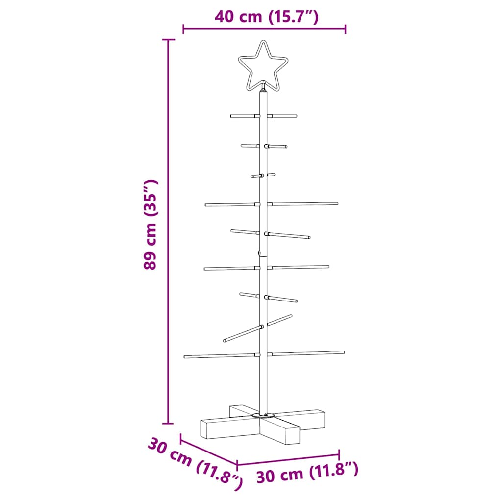 Metalinis Kalėdų medis HOLLOW MOON, stovu Juoda 90 cm.