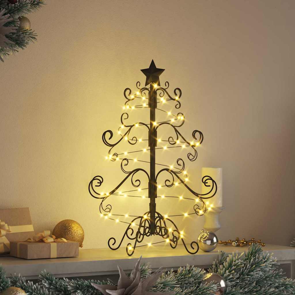 Metalinis Kalėdų medis Juoda 61 cm Miltelinis plienas