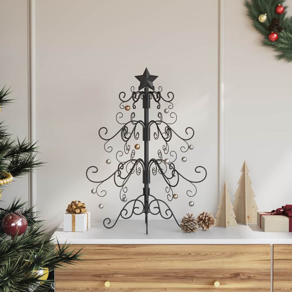 Metalinis Kalėdų medis Juoda 61 cm Miltelinis plienas