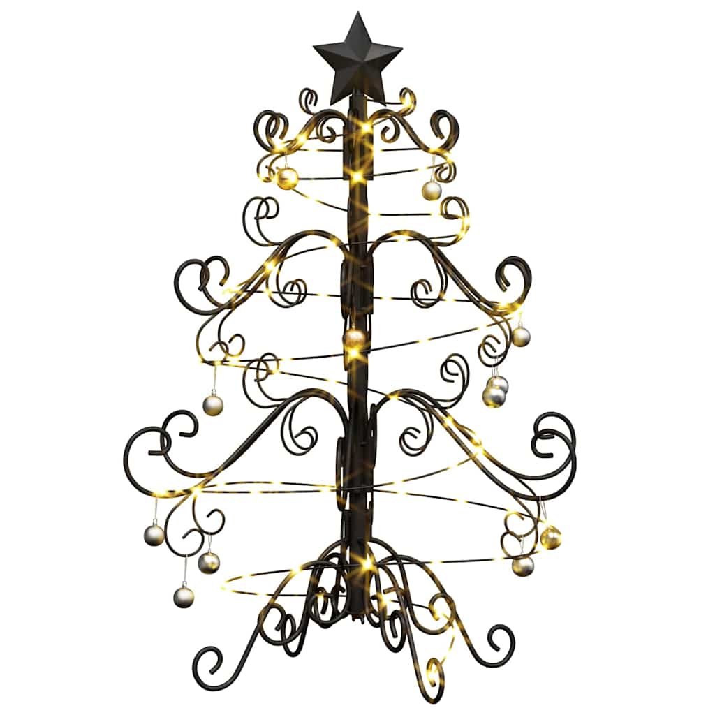 Metalinis Kalėdų medis Juoda 61 cm Miltelinis plienas