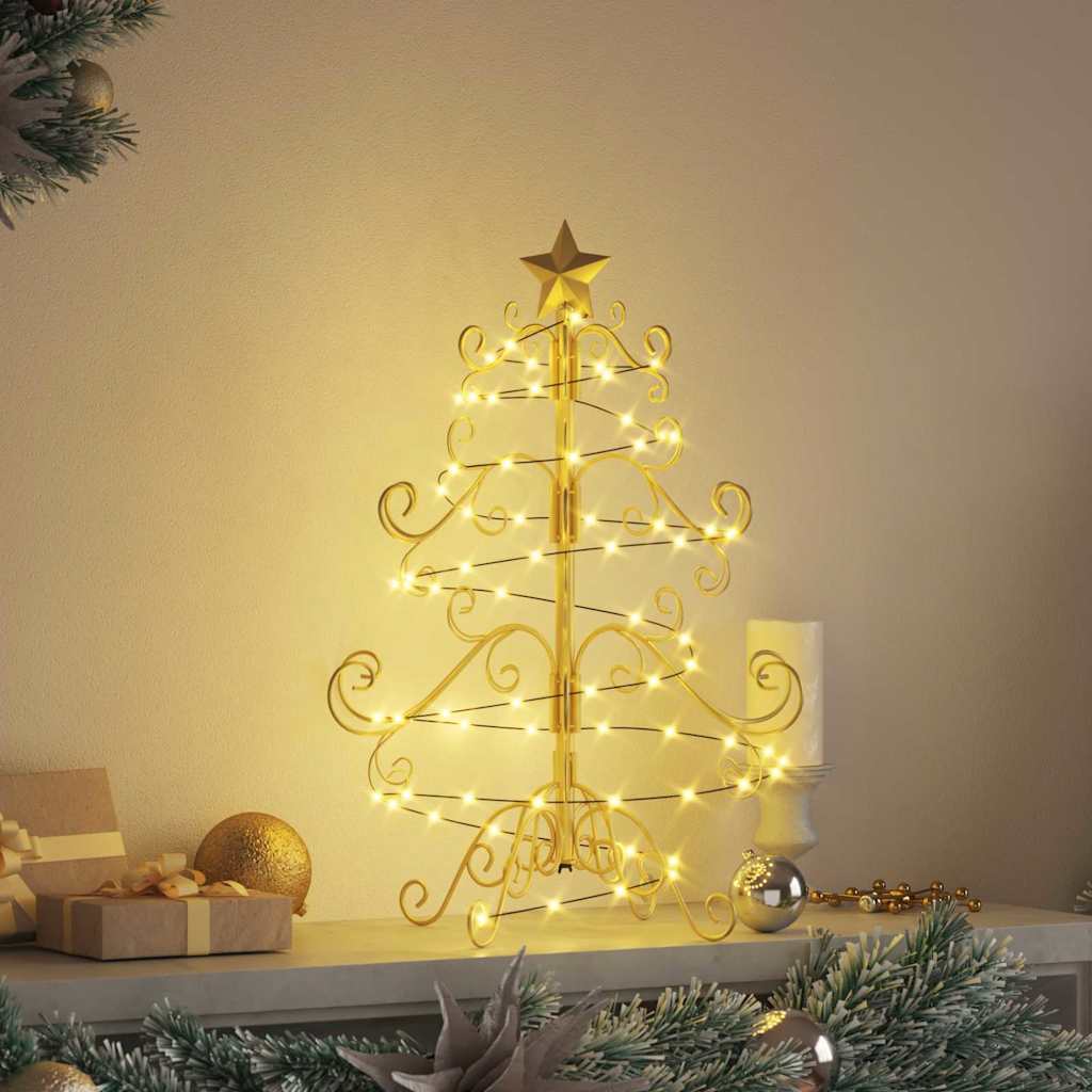 Metalinis Kalėdų medis Auksinė 61 cm Miltelinis plienas