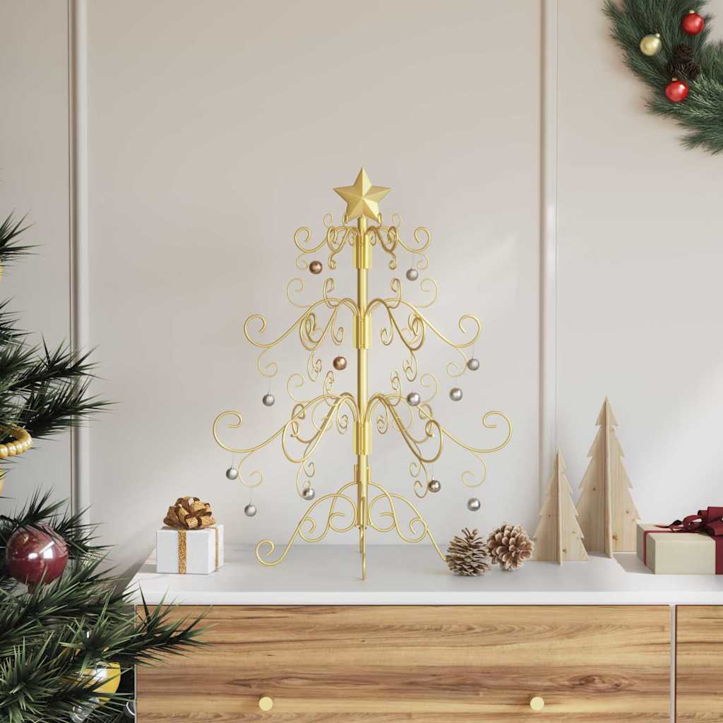 Metalinis Kalėdų medis Auksinė 61 cm Miltelinis plienas