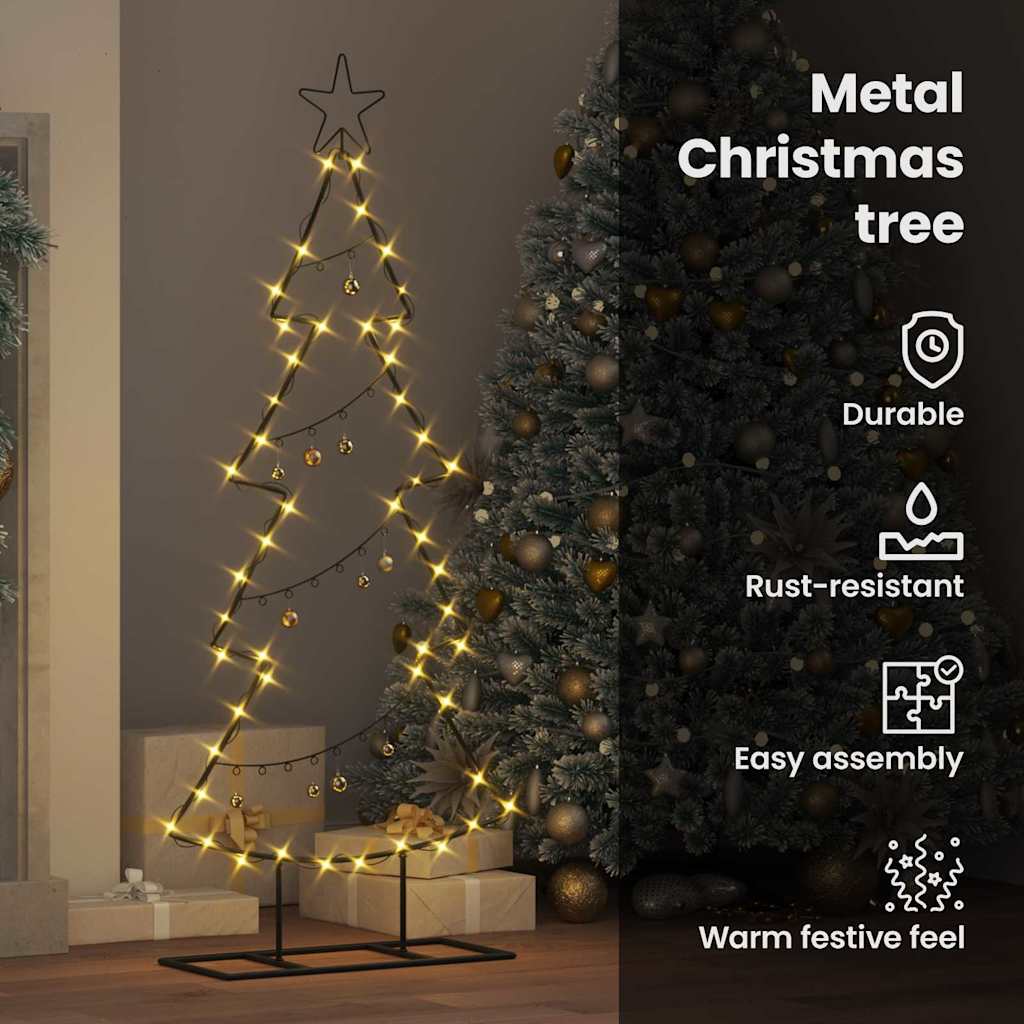 Metalinis Kalėdų medis s stovu Juoda 125 cm Plienas