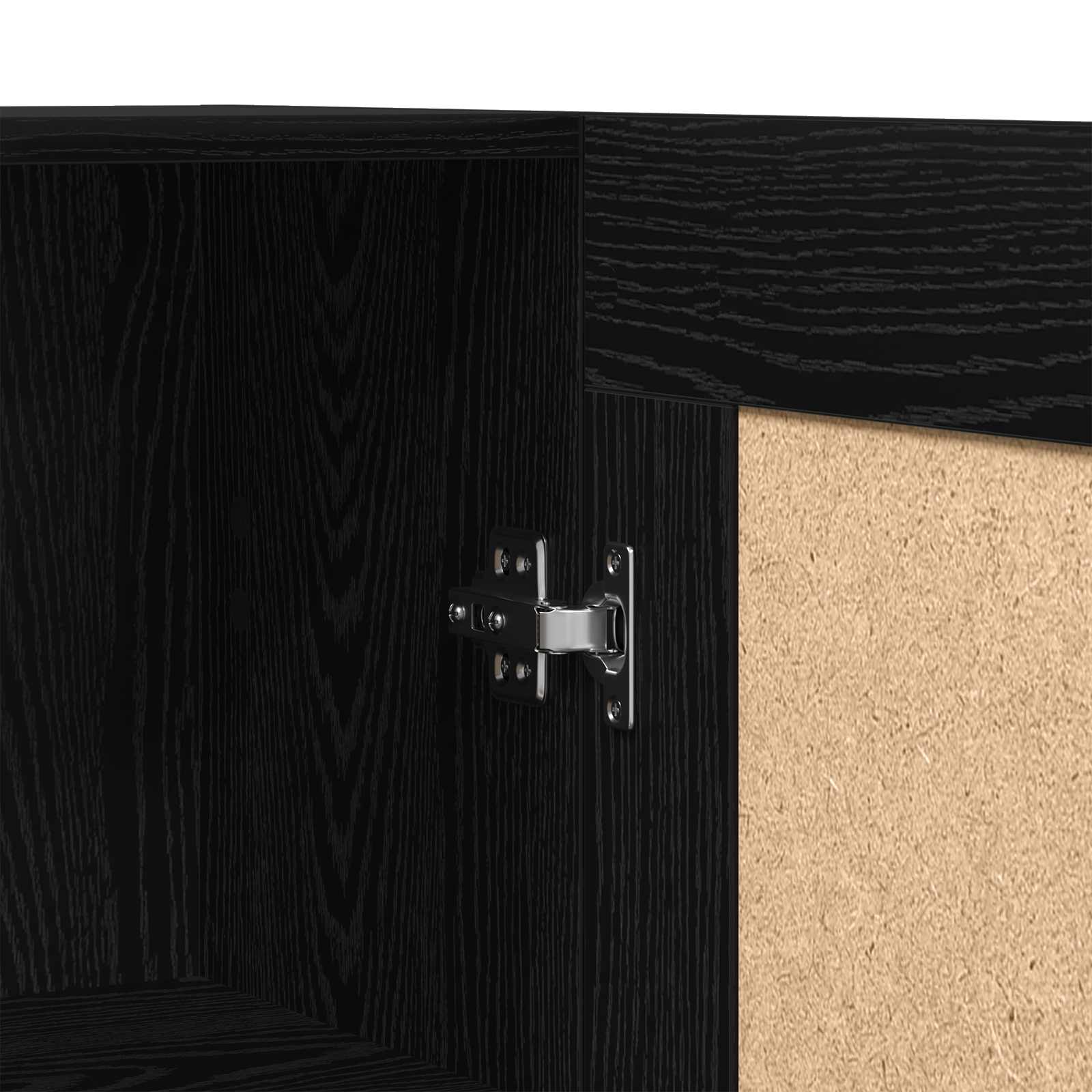 Grāmatu plaukts melns ozols 82.5 x 30.5 x 185 cm Inženierijas koks