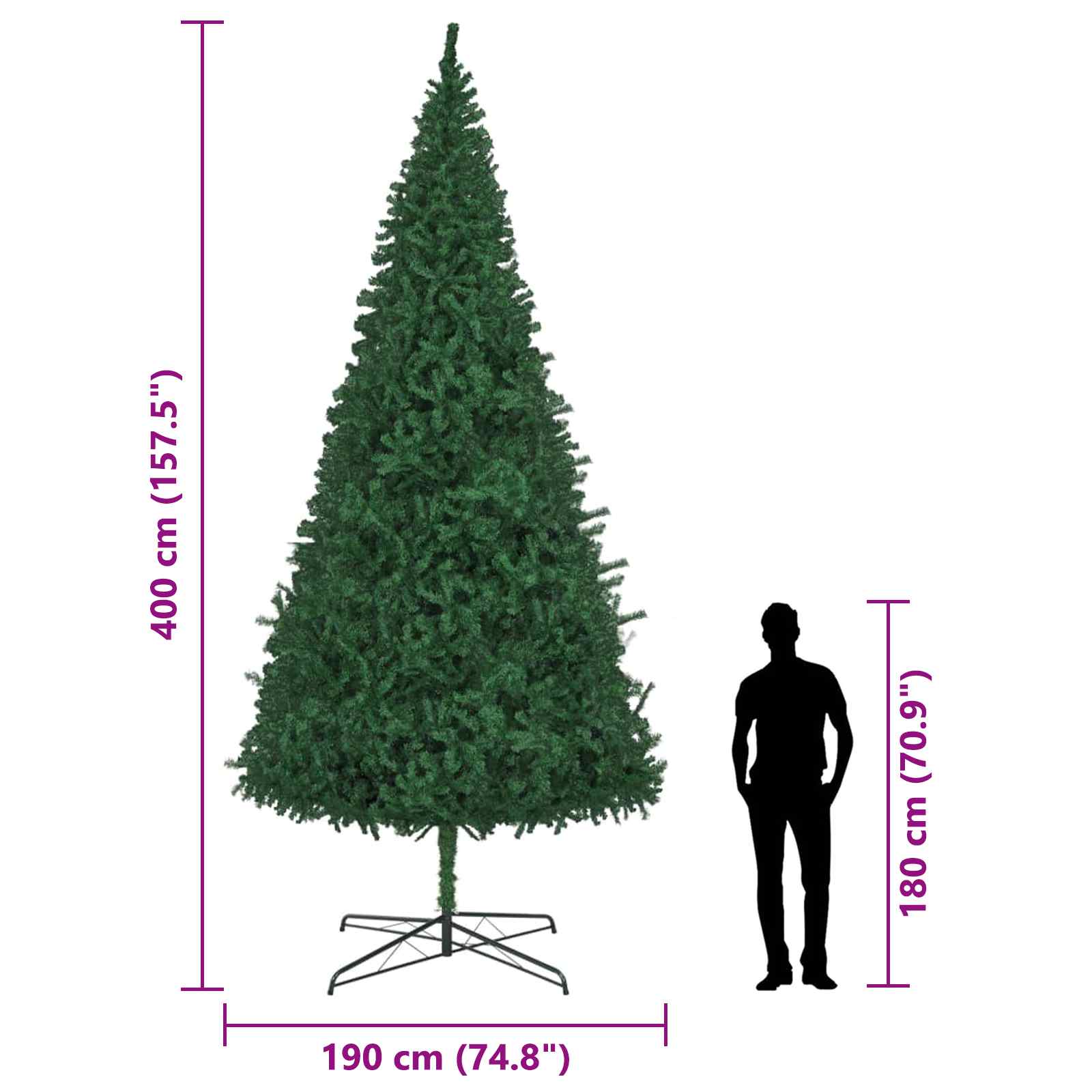 Kalėdų eglutė Žalia 400 cm PVC