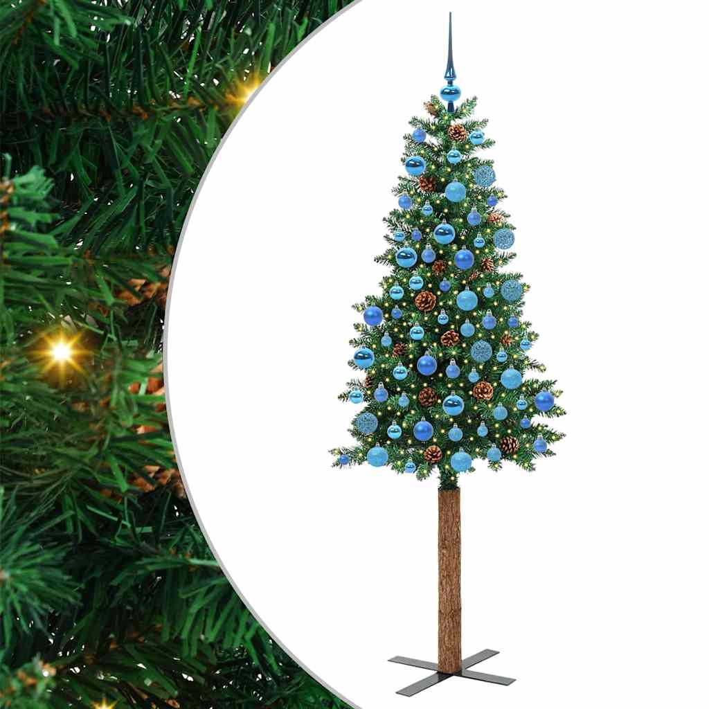 Slaida Ziemassvētku eglīte GROVE HORIZON, zaļa 180 cm, cieta priežu koksne