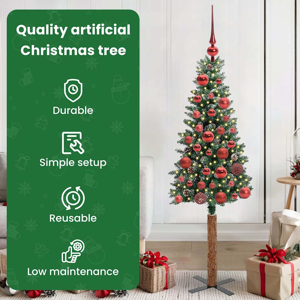 Lieknas Kalėdų eglutė HORIZON PINE, su 150 LED stovu Žalia ir balta 150 cm.