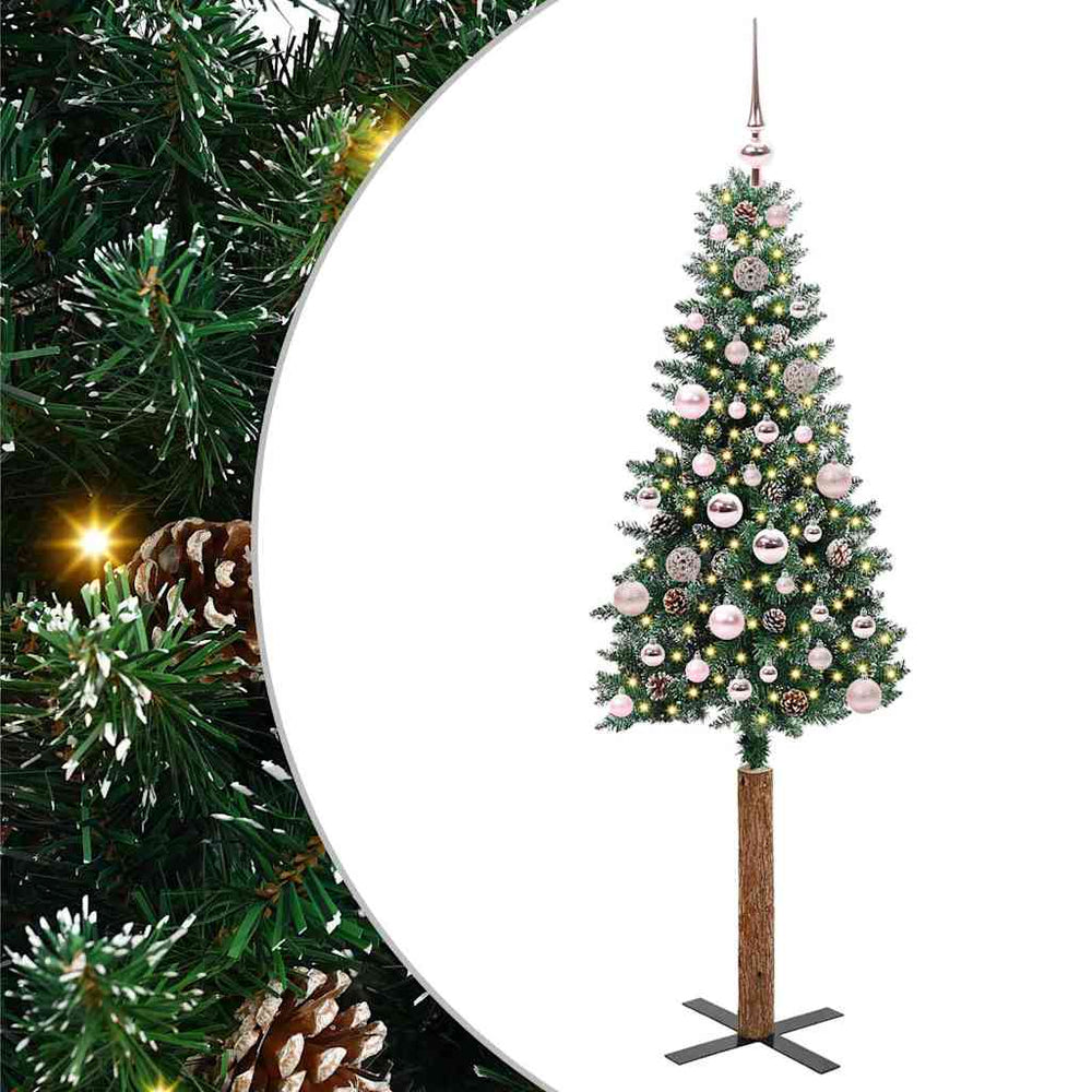 Lieknas Kalėdų eglutė HORIZON PINE, su 150 LED stovu Žalia ir balta 150 cm.
