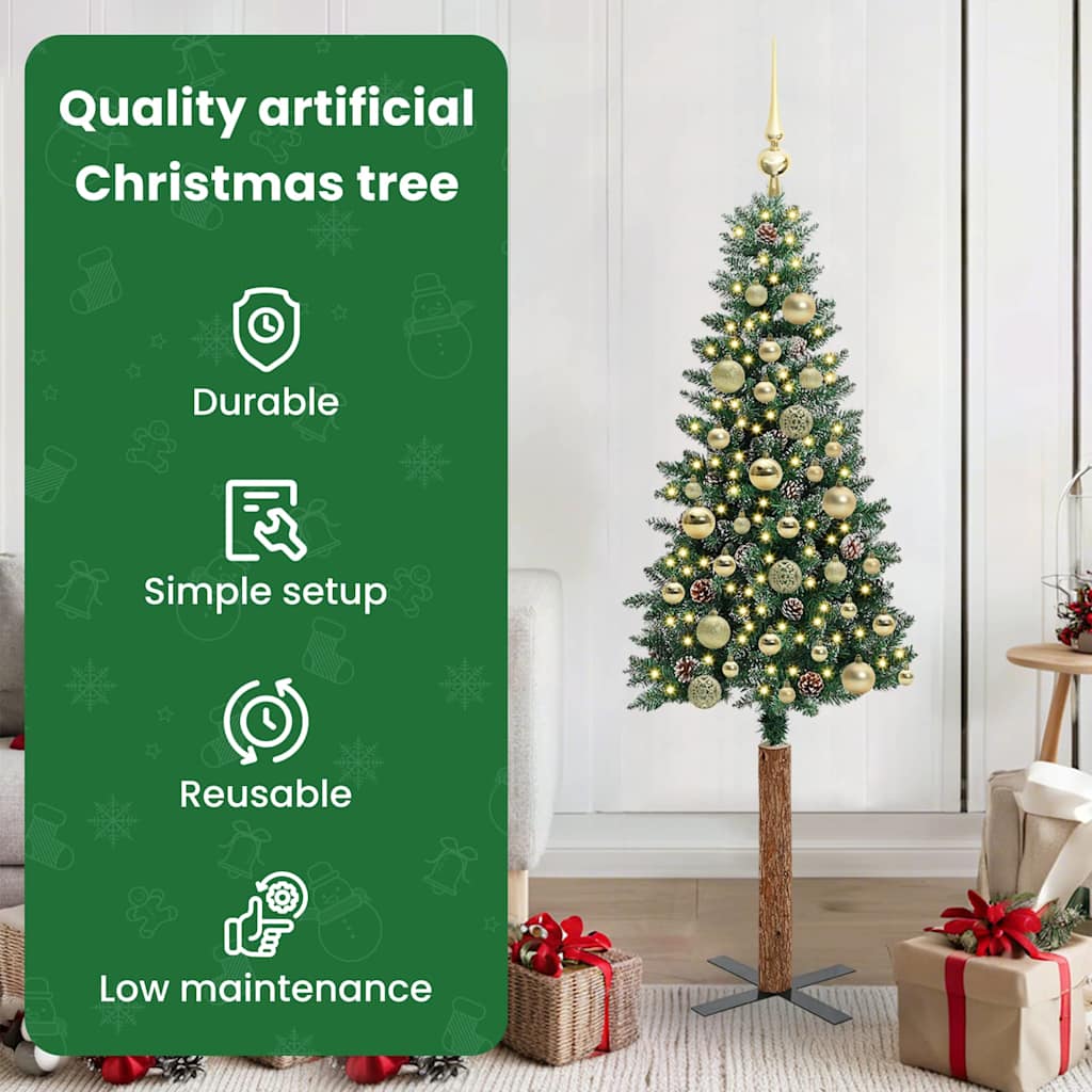 Lieknas Kalėdų eglutė HORIZON PINE, su 150 LED stovu Žalia ir balta 150 cm.