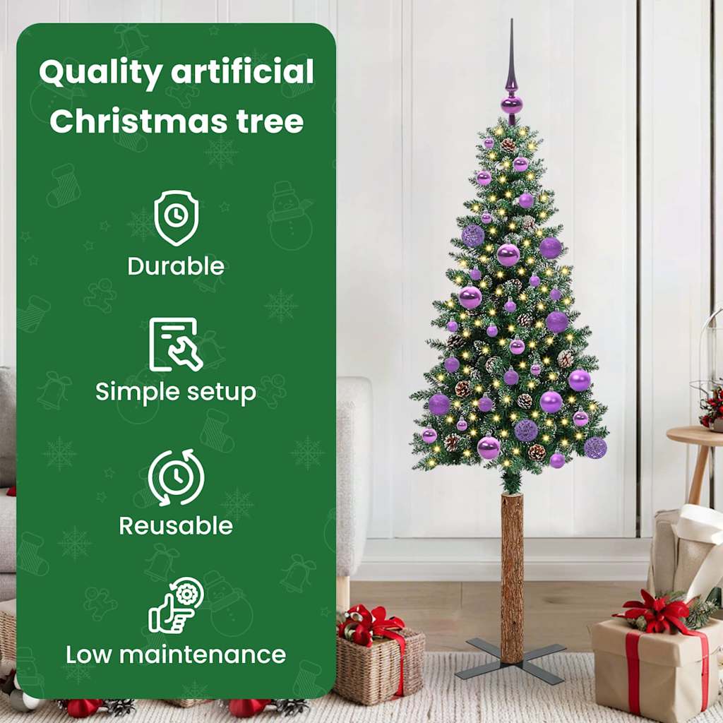Lieknas Kalėdų eglutė HORIZON PINE, su 150 LED stovu Žalia ir balta 150 cm.