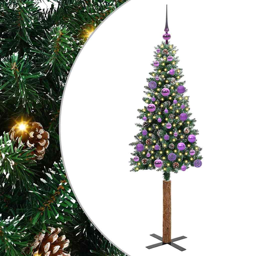 Lieknas Kalėdų eglutė HORIZON PINE, su 150 LED stovu Žalia ir balta 150 cm.